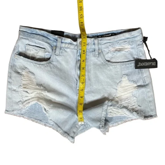 NWT Blank NYC “The Barrow” High Rise Destructed Denim Shorts (K ) - Picture 5 of 14